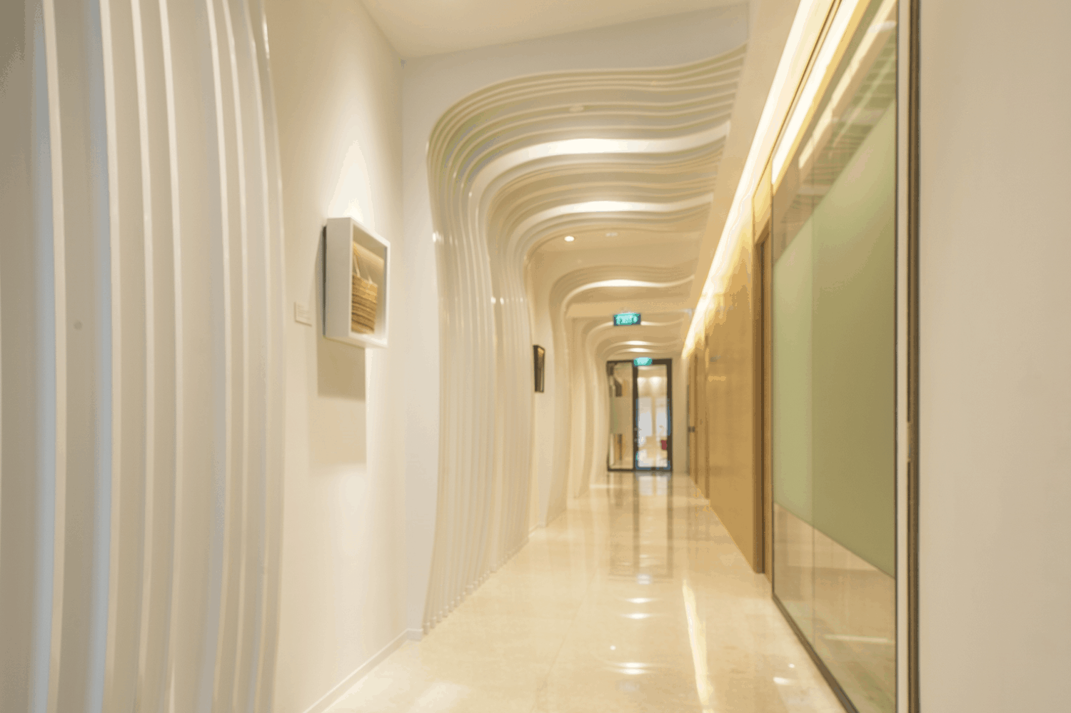 Ministry of Foreign Affairs and Trade office Singapore entrance design including white curved archways
